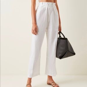 Posse Ducky Oversized Paperbag Waist Linen Pants - like new